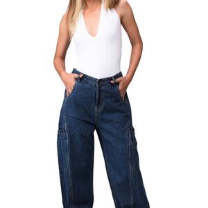 Women’s Baggy Baggy High Waist Wide Leg Jeans | Relaxed Fit Straight Denim Pants with Pockets | Casual Vintage Style Trousers