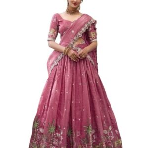 Suppar Sleave Women’s Embroidered Lehenga Choli with Blouse | Designer Ethnic Wear for Wedding Occasion