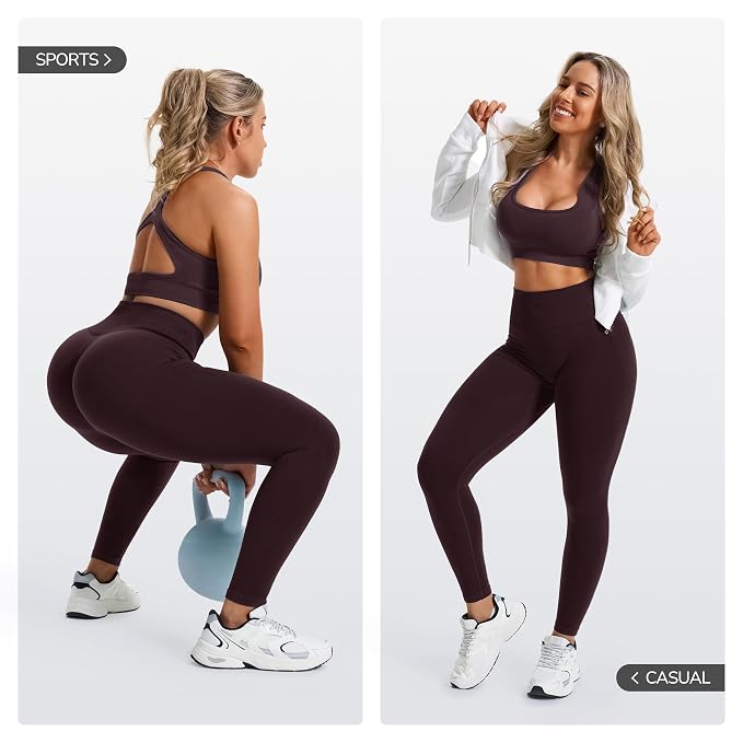 JOYSPELS Seamless Gym Leggings for Women UK High Waist Tummy Control Yoga Pants Womens Workout Ruched Scrunch Bums Activewear Leggings - Image 2