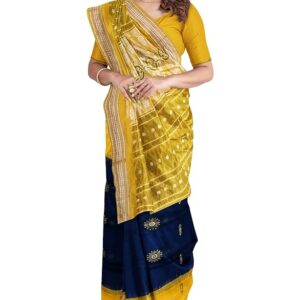 BHS Women's Sambalpuri Pure Cotton Bomkai Saree With Blouse Piece (Nuapatanapata_Multicolour)