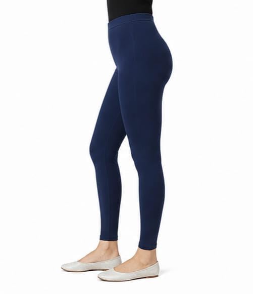 Women's Full Length Stretchable Legging, Cotton Blend, Solid, Skinny Fit, Casual Everyday Wear - Image 2