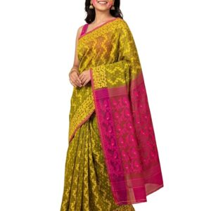 WoodenTant Women's Cotton Silk Saree Without Blouse Piece