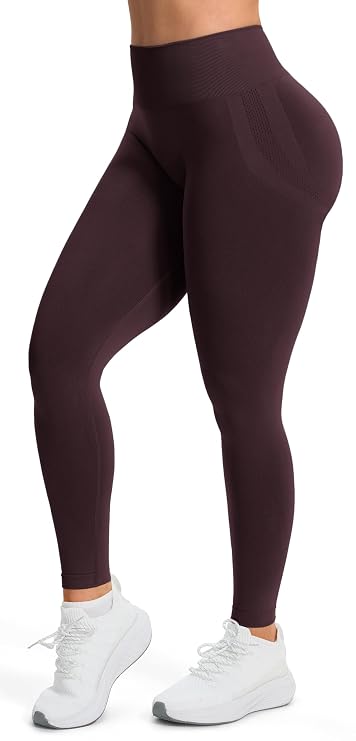 JOYSPELS Seamless Gym Leggings for Women UK High Waist Tummy Control Yoga Pants Womens Workout Ruched Scrunch Bums Activewear Leggings - Image 3