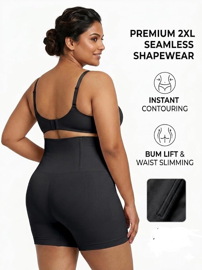 Tummy Control, Hip & Thigh Slimmer Shapewear – Seamless Butt Lifter Shaper Corset Girdle, Plus - Image 5