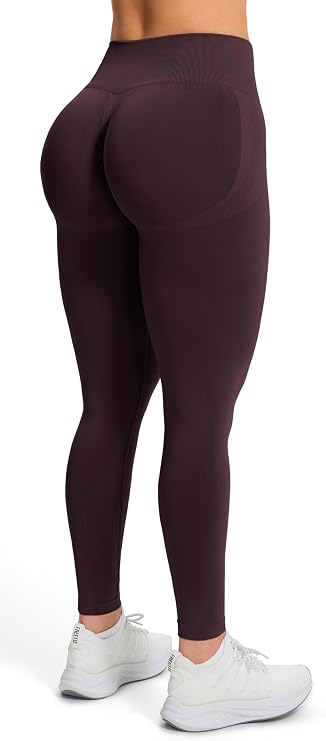 JOYSPELS Seamless Gym Leggings for Women UK High Waist Tummy Control Yoga Pants Womens Workout Ruched Scrunch Bums Activewear Leggings - Image 4