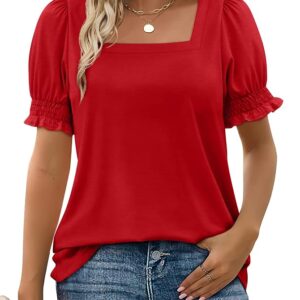 WIHOLL Sweaters for Women Long Sleeve V Neck Solid Color Fashion Tops